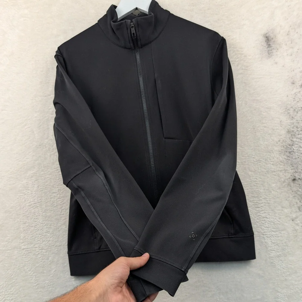 Lululemon Sojourn Jacket Men's Large Black Full Zip Technical Gym Athleisure